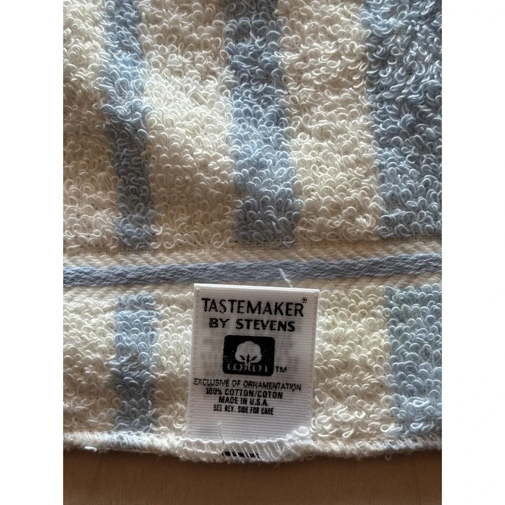 Vtg Tastemaker Washcloths NWT Retro Blue Pink Striped JP Stevens 100% Cotton USA